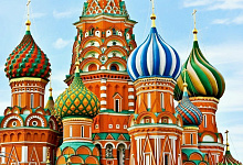 Basilius-Kathedrale in Moskau, Wolga-Kreuzfahrt in Russland