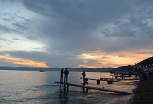 Dorf Listwjanka am Baikalsee, Sibirien, Russland