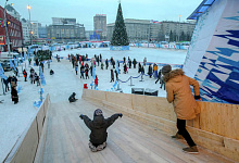 Silvetser Neu Jahr Nowosibirsk Sibirien