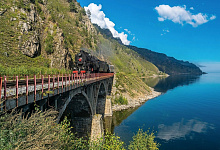 Baikal-Bahn Sibirien, Russland, Baikalrundbahn Fahrt