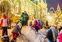 Silvester und Weihnachtsfest, Neue Jahr in Moskau. Russland