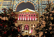 Silvester und Neujahr in Moskau. Russland