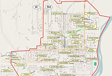 Die Stadt Baikonur Stadtplan Kasachstan