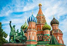 Basilius-Kathedrale und Roter Platz in Moskau, Russland