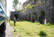 Baikal-Bahn Sibirien, Russland, 5 Station Italienische Mauer 102 km Baikalrundbahn