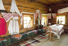 Freilichtmuseum Talzy, Dorf Listwjanka am Baikalsee. Russland