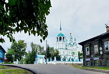 Flussreisen durch Sibirien auf dem Jenissej. Jenisseisk, Russland