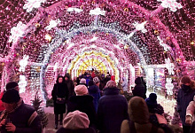 Silvester und Neujahr in Moskau. Russland