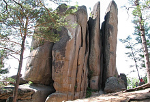 Bei Krasnojarsk, das Naturschutzgebiet Stolby. Sibirien, Russland