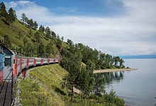 Baikal-Bahn Sibirien, Russland, 3 Station Rutschej Kikirej 123 km Baikalrundbahn