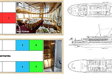 Kreuzfahrt auf dem Jenissei in Sibirien, VIP Jacht KUPRIJAN 4*, Deck-Plan
