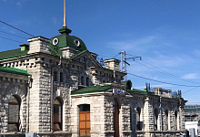 Baikal-Bahn Sibirien, Russland, Station Sljudjanka 1 Station Baikalrundbahn