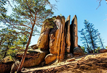 Das berühmte Naturschutzgebiet Stolby (Säulen), Krasnojarsk, Russland
