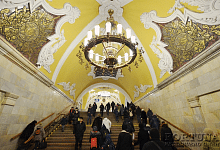 Komsomolskaja U-Bahn-Station Moskaus, Russland