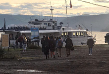 Baikal-Bahn Sibirien, Russland, 5 Station Port Baikal 73 km Baikalrundbahn