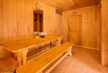 Erholungszentrum in den Sajan-Berge „Schumak“. Sauna