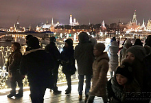 Neujahrsfeiertage Silvester und Weihnachtsfest in Moskau, Russland