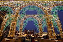 Silvester und Neujahr in Moskau. Russland