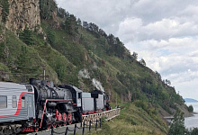 Baikal-Bahn Sibirien, Russland, 3 Station Rutschej Kikirej 123 km Baikalrundbahn