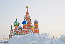 Silvester und Neujahr in Moskau. Russland