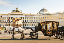 Kreuzfahrt Landausflug Stadtrundfahrt, der Schlossplatz, St. Petersburg, Russland
