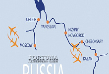 Wolga-Flussreisen durch Russland. Route: Moskau - Kazan - Moskau