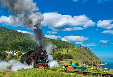 Baikal-Bahn Sibirien, Russland, Baikalrundbahn Baikalsee