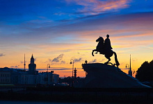 Kreuzfahrt Landausflug das Standbild Peters d. Großen, Sankt Petersburg, Russland
